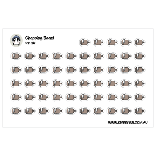 a grid of small brown icons arranged in rows and columns, resembling a chopping board.