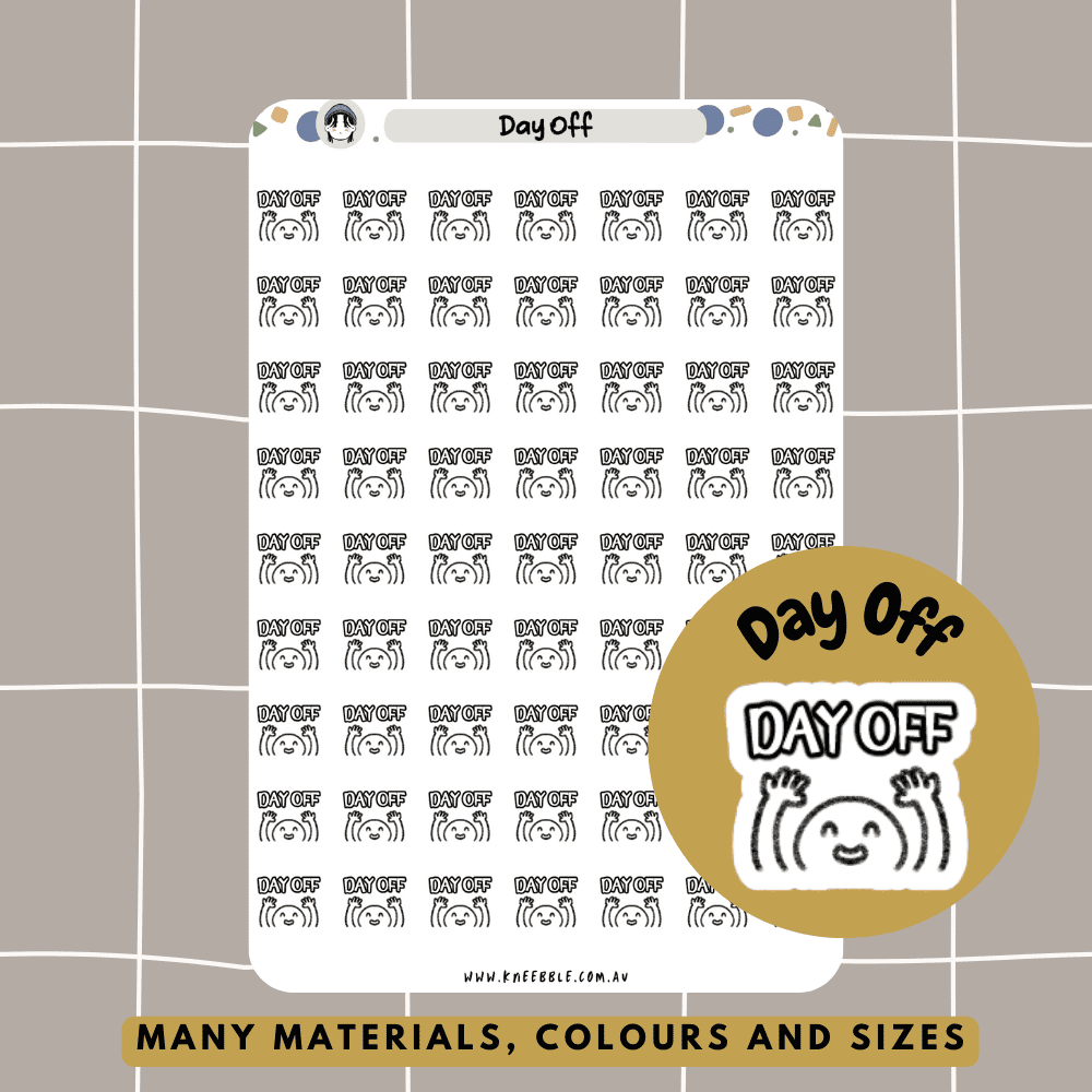 Off Work Sticker Personal Day Off Work Planner Stickers – Kneebble