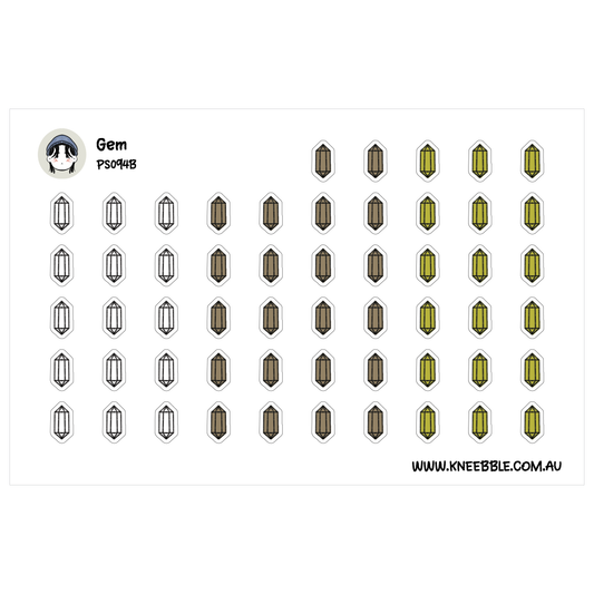 a collection of various colored gemstones, including diamonds and rubies, arranged in rows and columns. The gemstones are depicted in a simple, stylized manner, with no additional text or descriptive phrases provided.