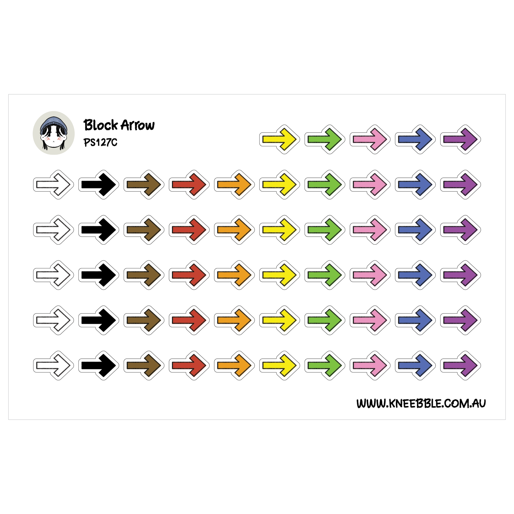 a collection of arrows in various colors, including black, white, red, orange, yellow, green, blue, purple, and pink.