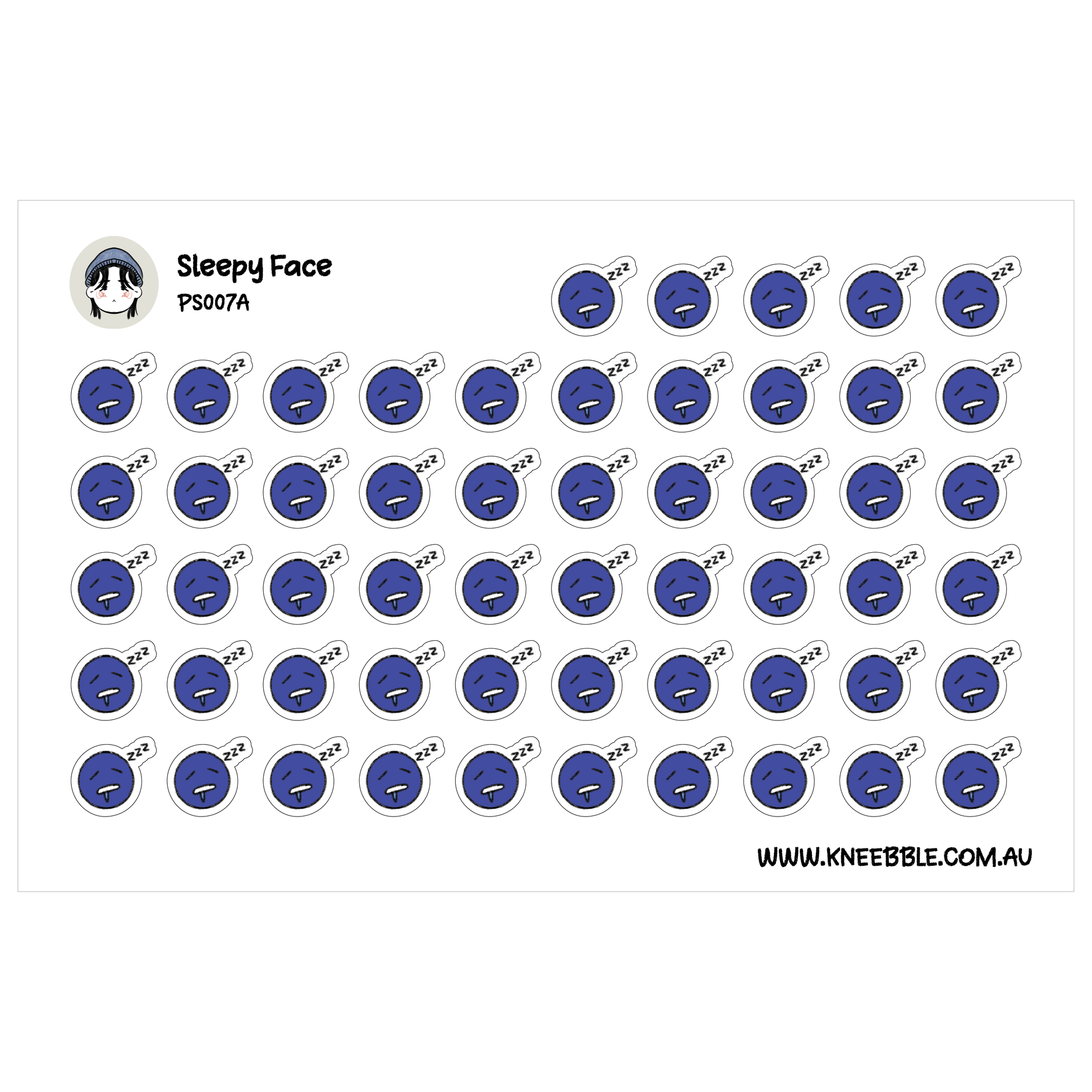 a grid of blue circles with white dots, resembling a pattern or design.