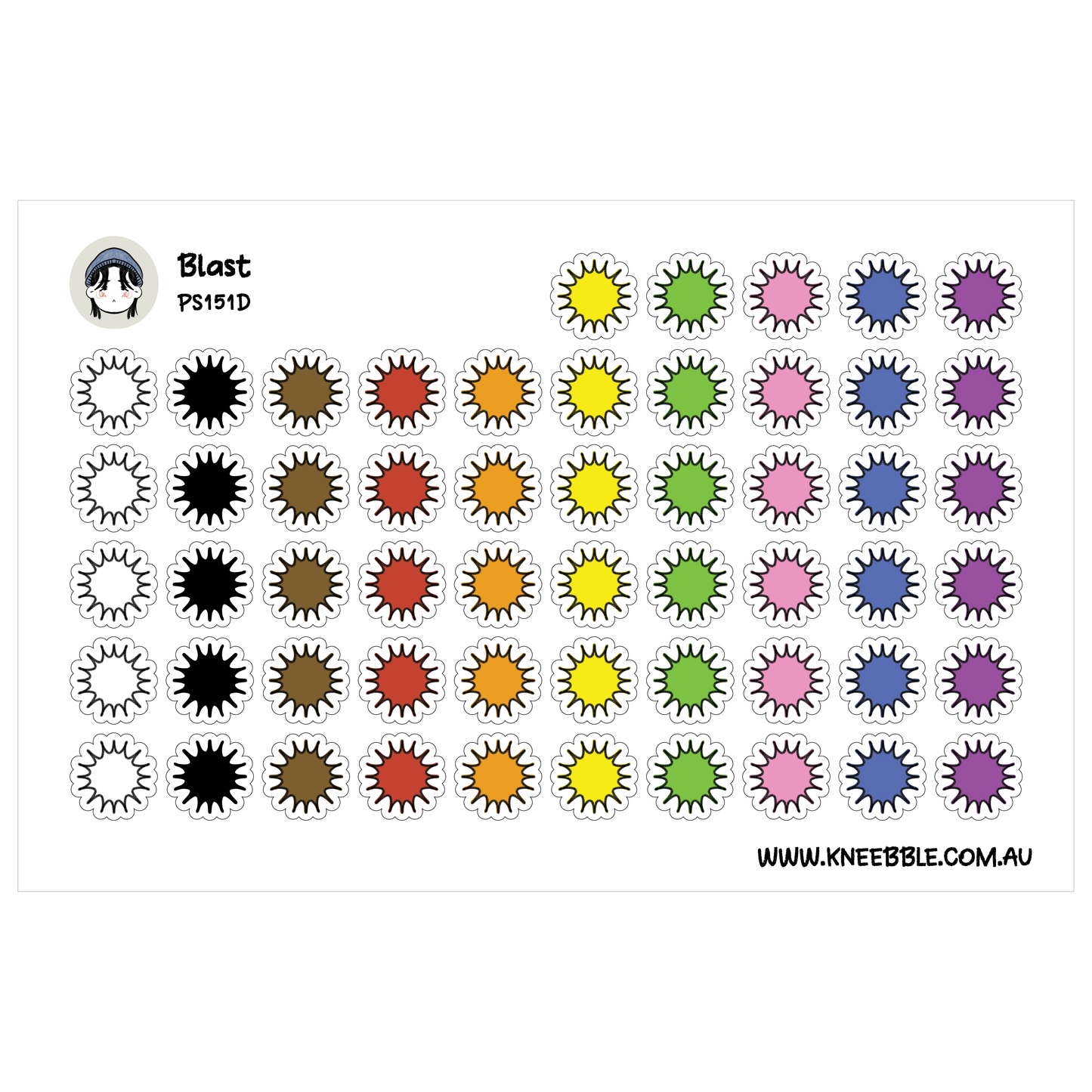 The image is a collection of colorful star-shaped stickers, each with a unique color and design.