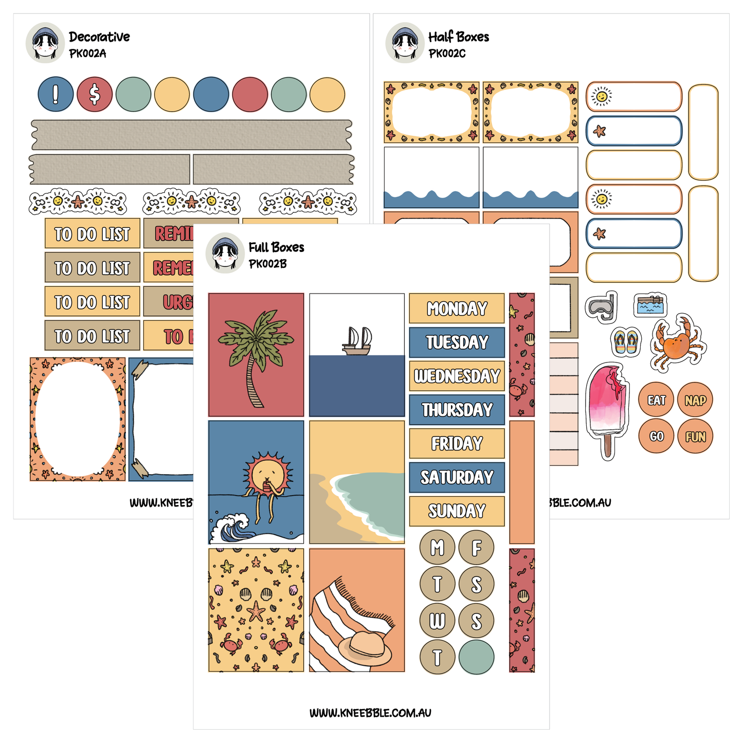 a variety of colorful and decorative elements, including icons, illustrations, and text, which appear to be part of a set of design elements or a collection of images.