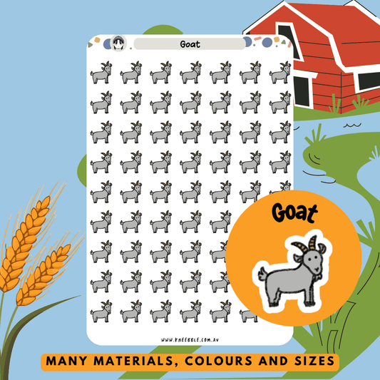 Goat animal planner sticker sheet, great for decorating your planners, journals and farm lovers out there!