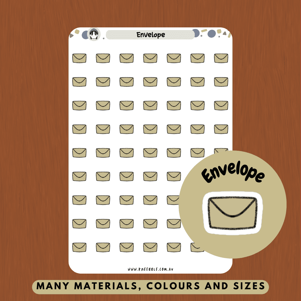 Envelope message delivery planner stickers great for reminders and tracking incoming and outgoing mail with ease.