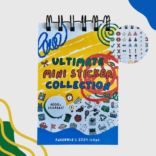 Compact sticker book with over 1000 functional stickers, ideal for everyday planning, including tasks, reminders, appointments, and decorations to organize and personalize planners, bullet journals, and calendars.