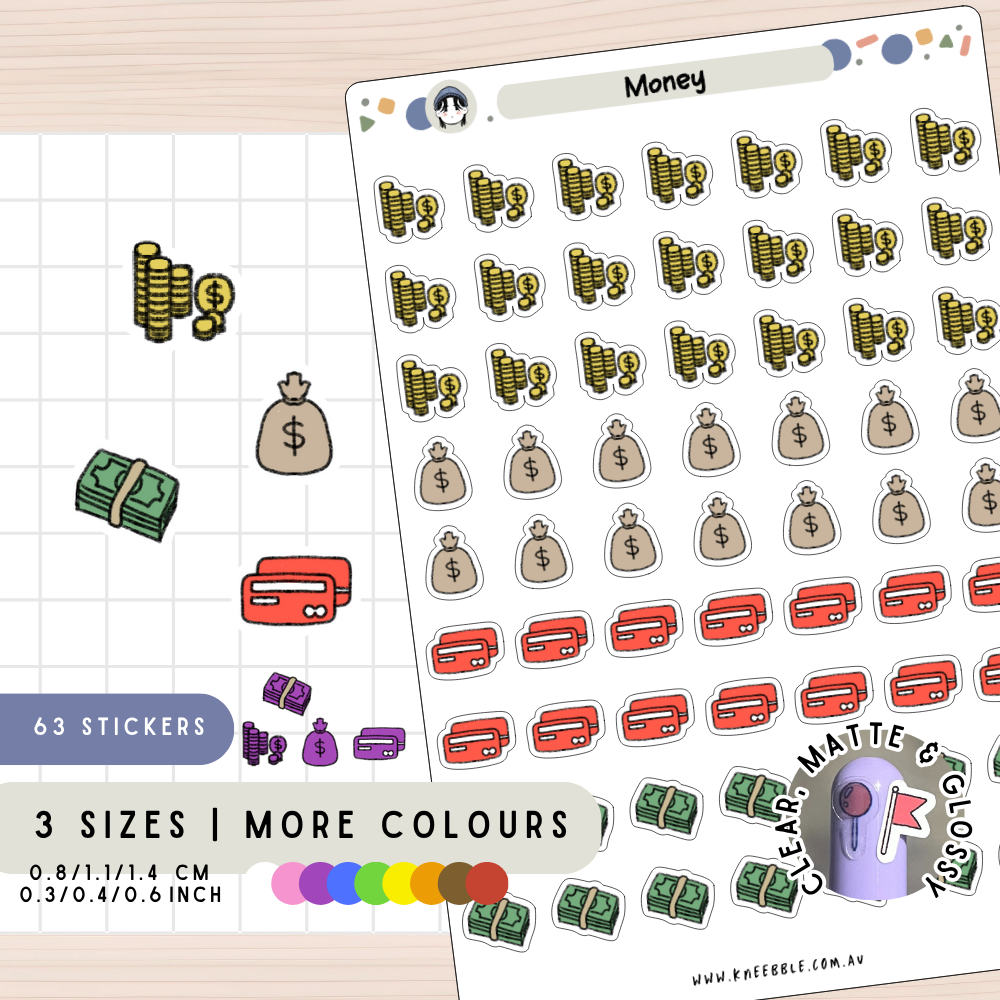 Money, Finance & Budget Planner Stickers โ Kneebble