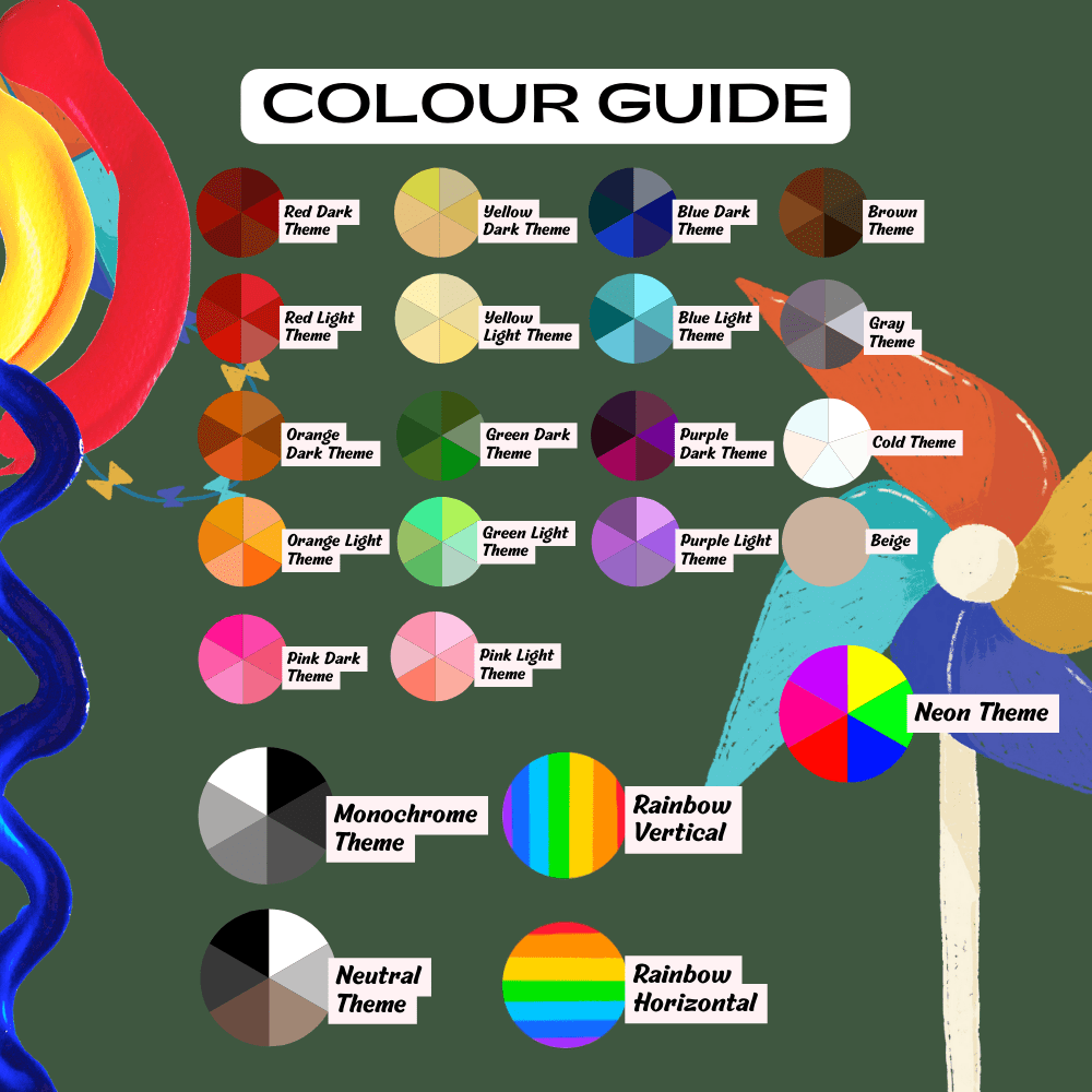 More colour options for activity task sticker sheet, choose from many options such as rainbow and monochrome theme options.