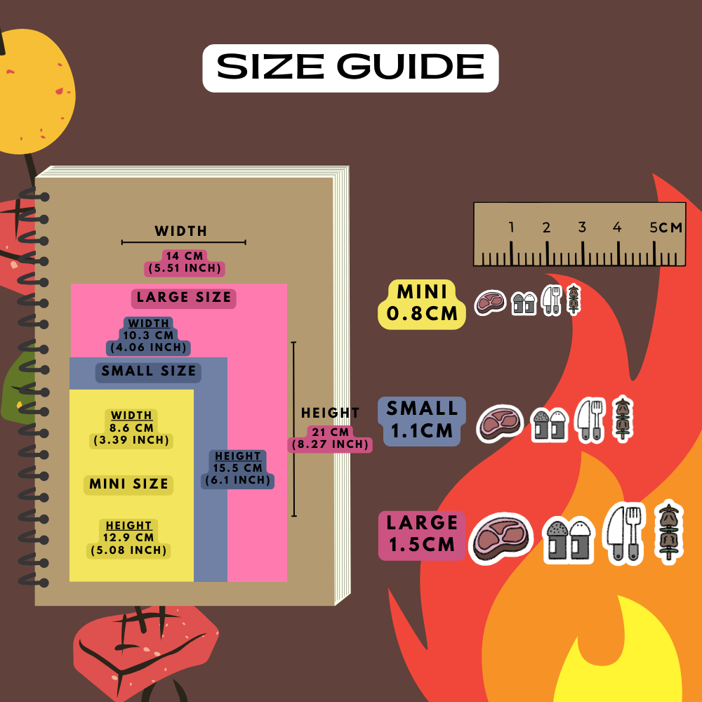 BBQ Barbecue Planner Stickers