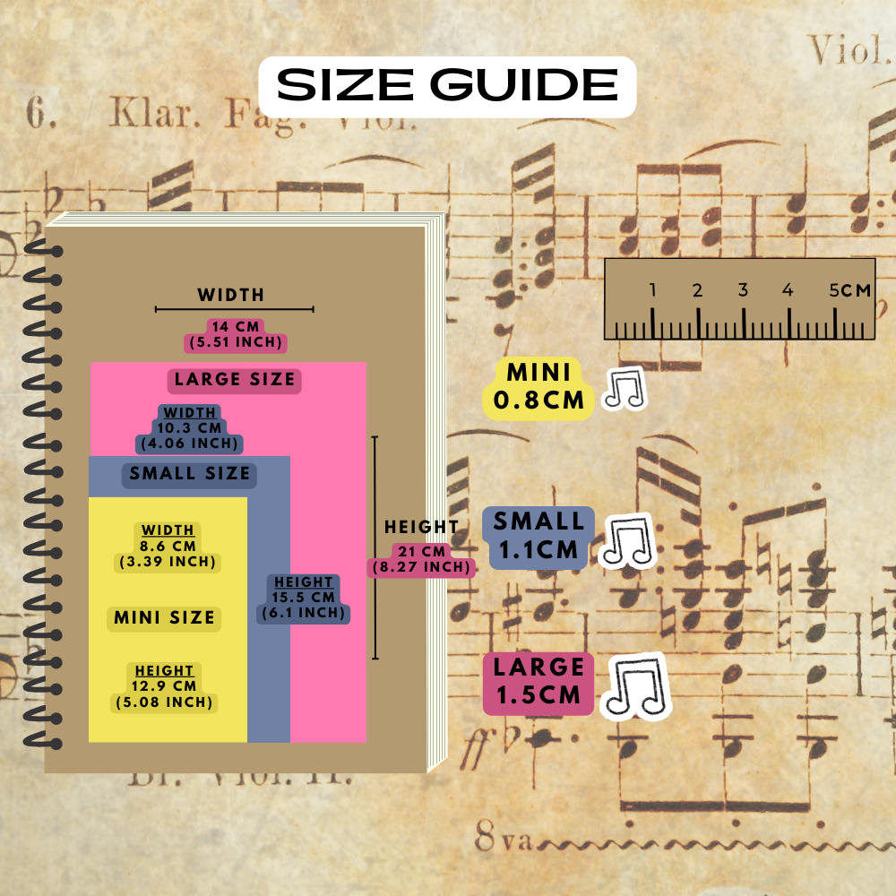 Music Note Planner Stickers