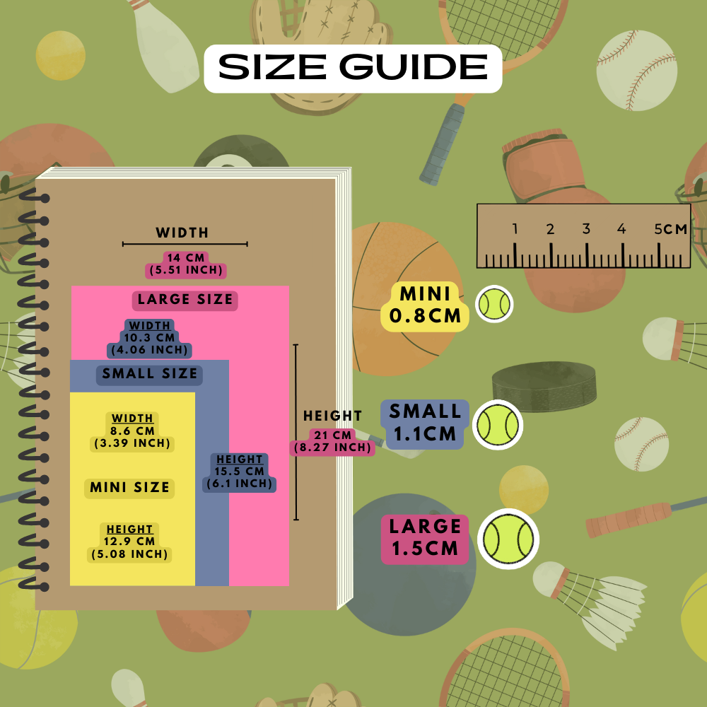 Tennis Ball Planner Stickers