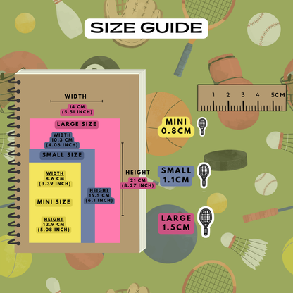 Sport Racket Planner Stickers