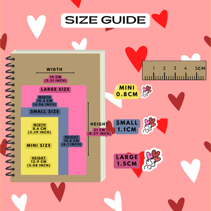 Heart Balloons Planner Stickers