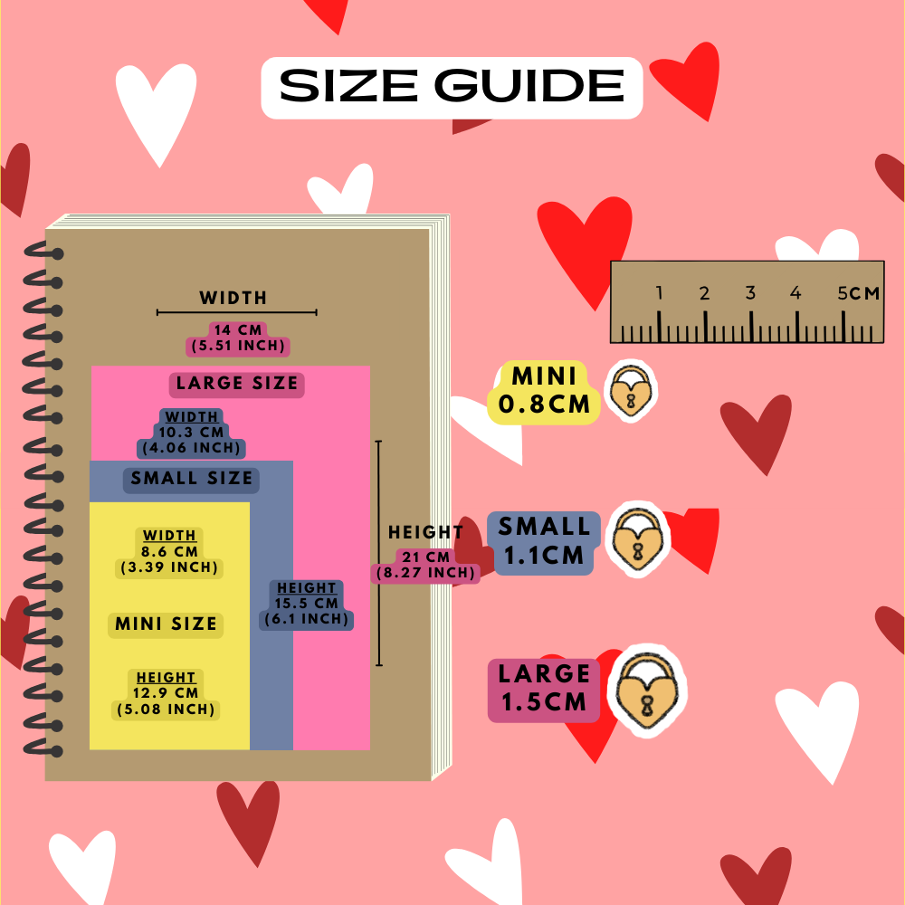 Heart Pendant Planner Stickers