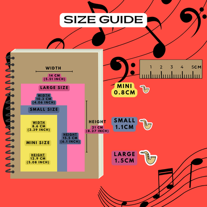 Saxophone Planner Stickers