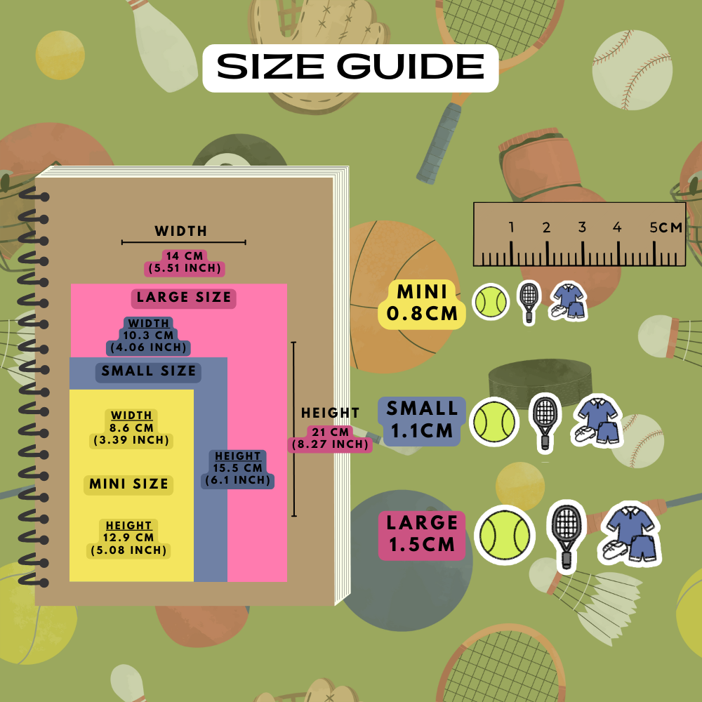 Tennis Sport Planner Stickers