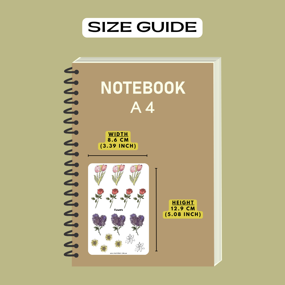 Floral Flowers Planner Sticker Sheet