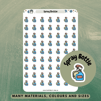 Spray bottle cleaning disinfectant planner stickers great for household chores and cleaning checklists, never miss a day of cleaning!