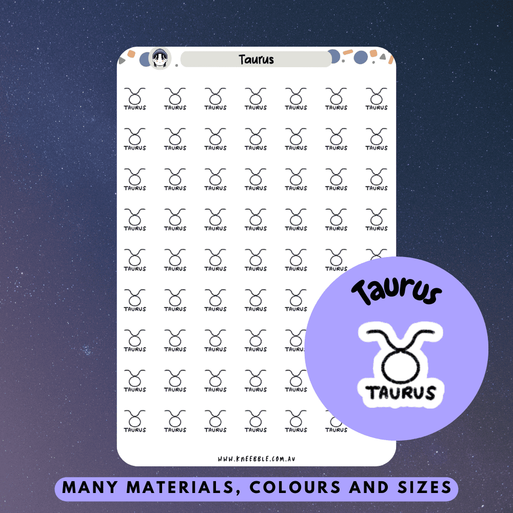 Astrology-inspired Gemini planner stickers with hand-drawn celestial details.