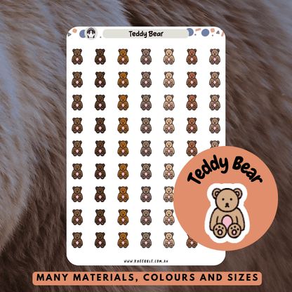 Teddy bear stuffed animal toy stickers, great for bear lovers, add a sense of whimsical decorations in your planners and journals!