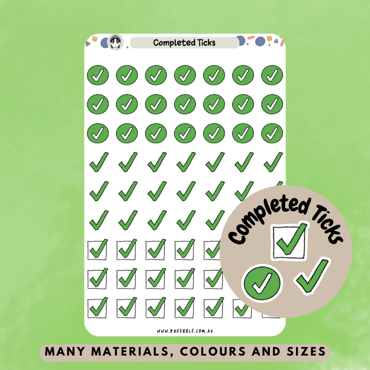 Kneebble: Handmade Mini Planner Stickers