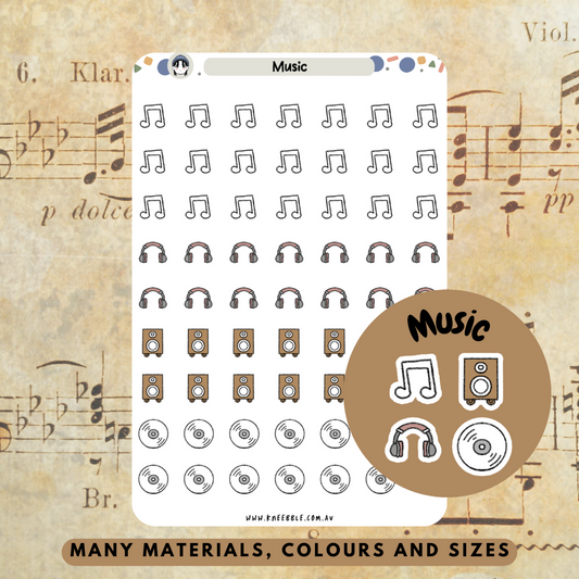 Music Planner Stickers - Kneebble