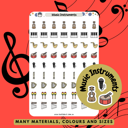 Music Instruments Planner Stickers