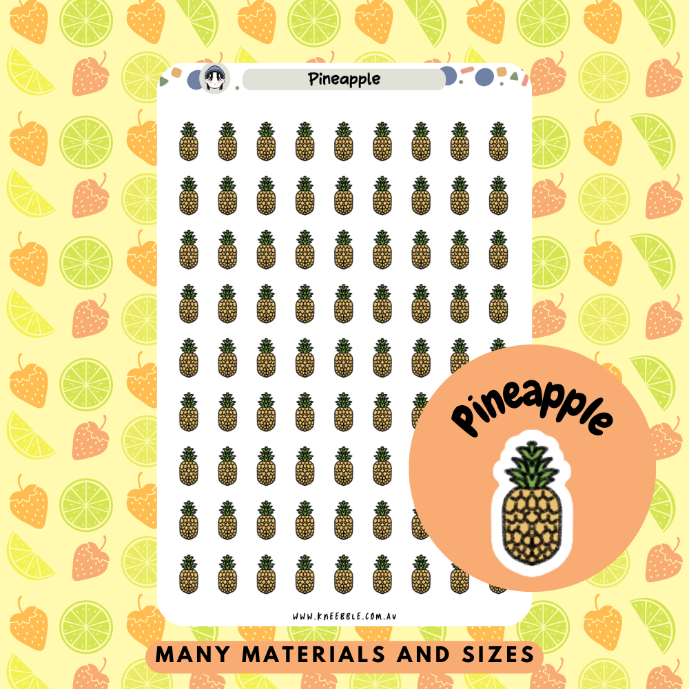 Pineapple Planner Stickers - Kneebble