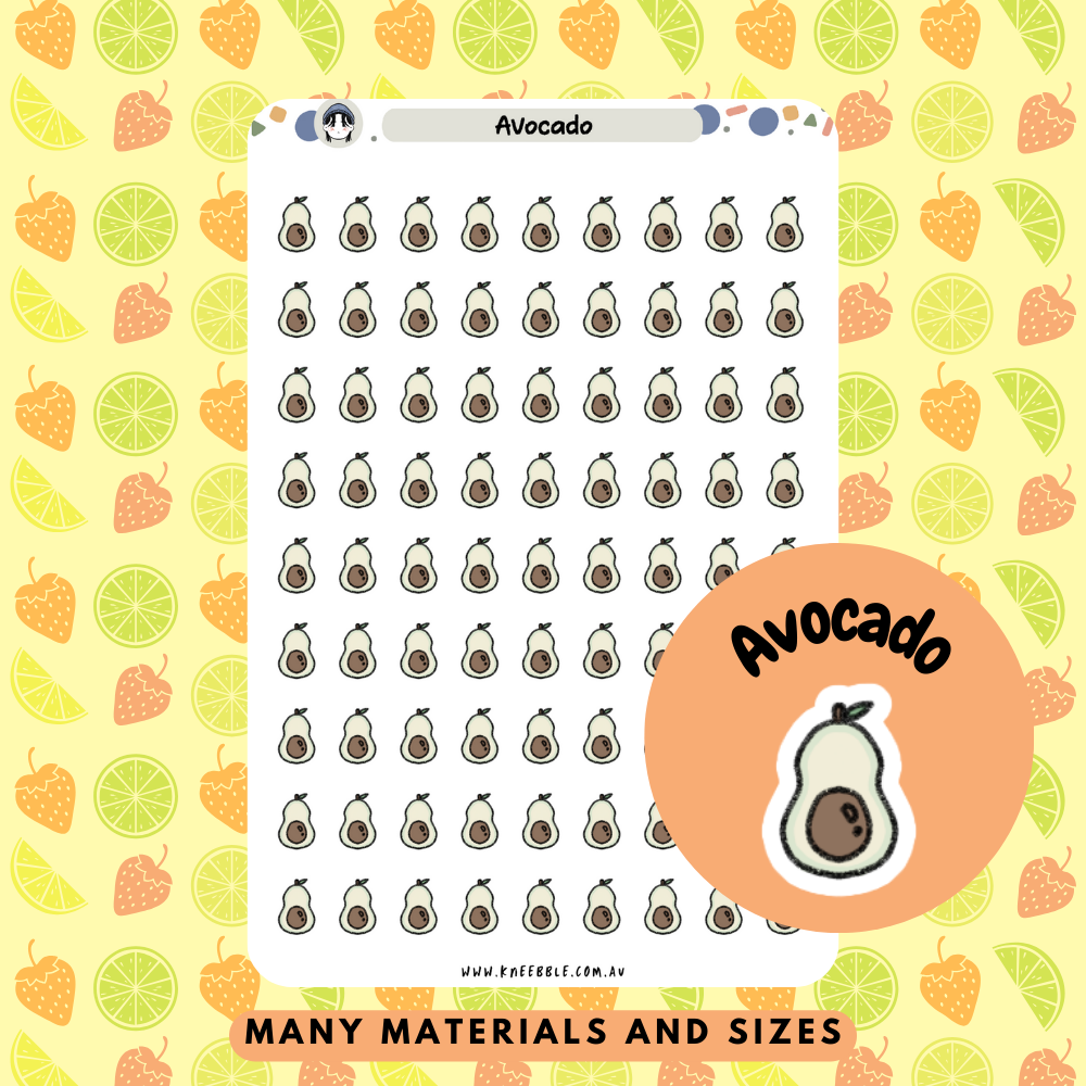 Avocado Planner Stickers - Kneebble