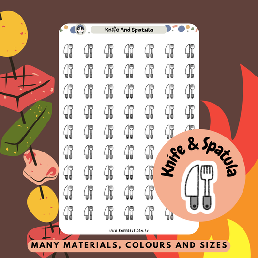 Knife and Spatula Planner Stickers