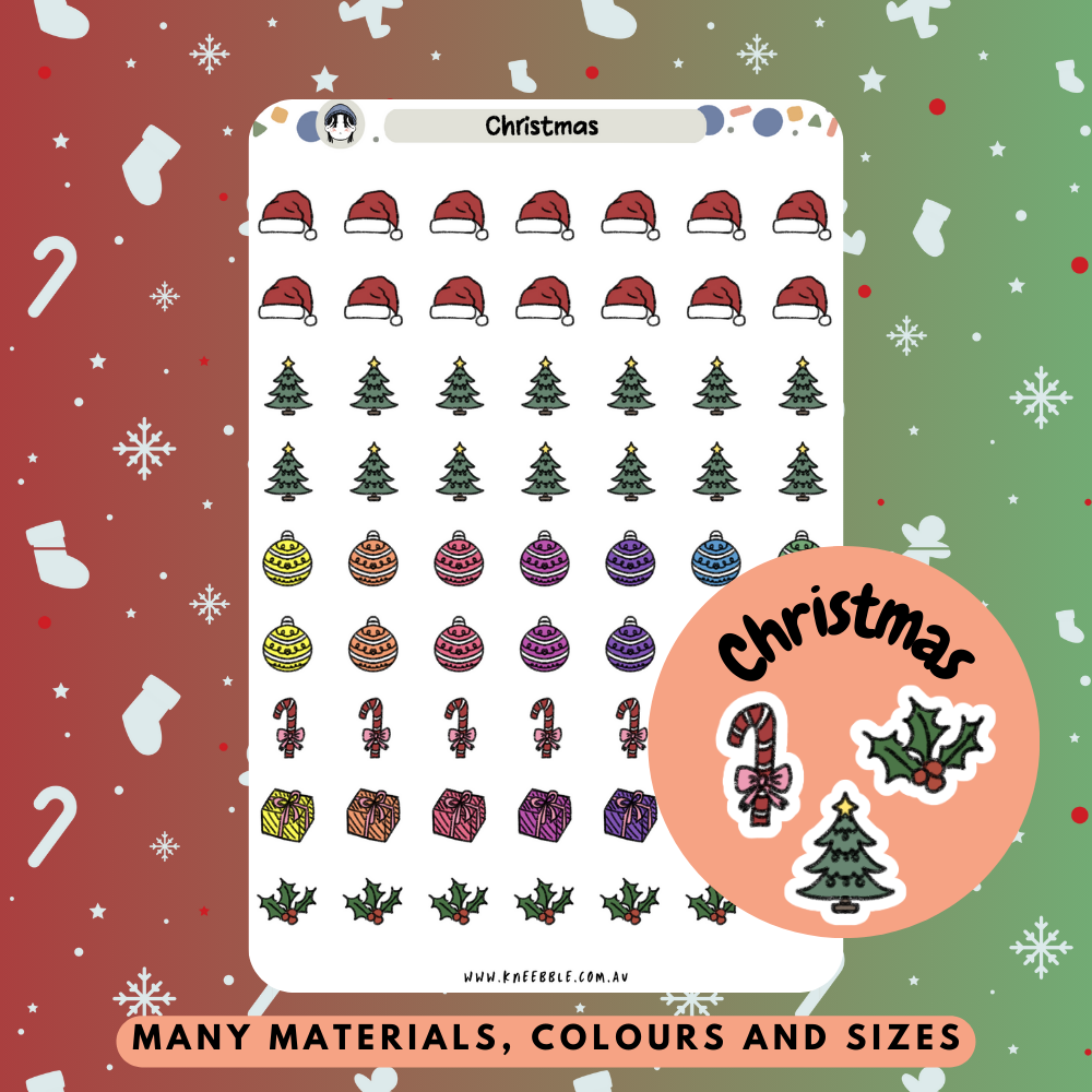 Christmas Planner Stickers - Kneebble