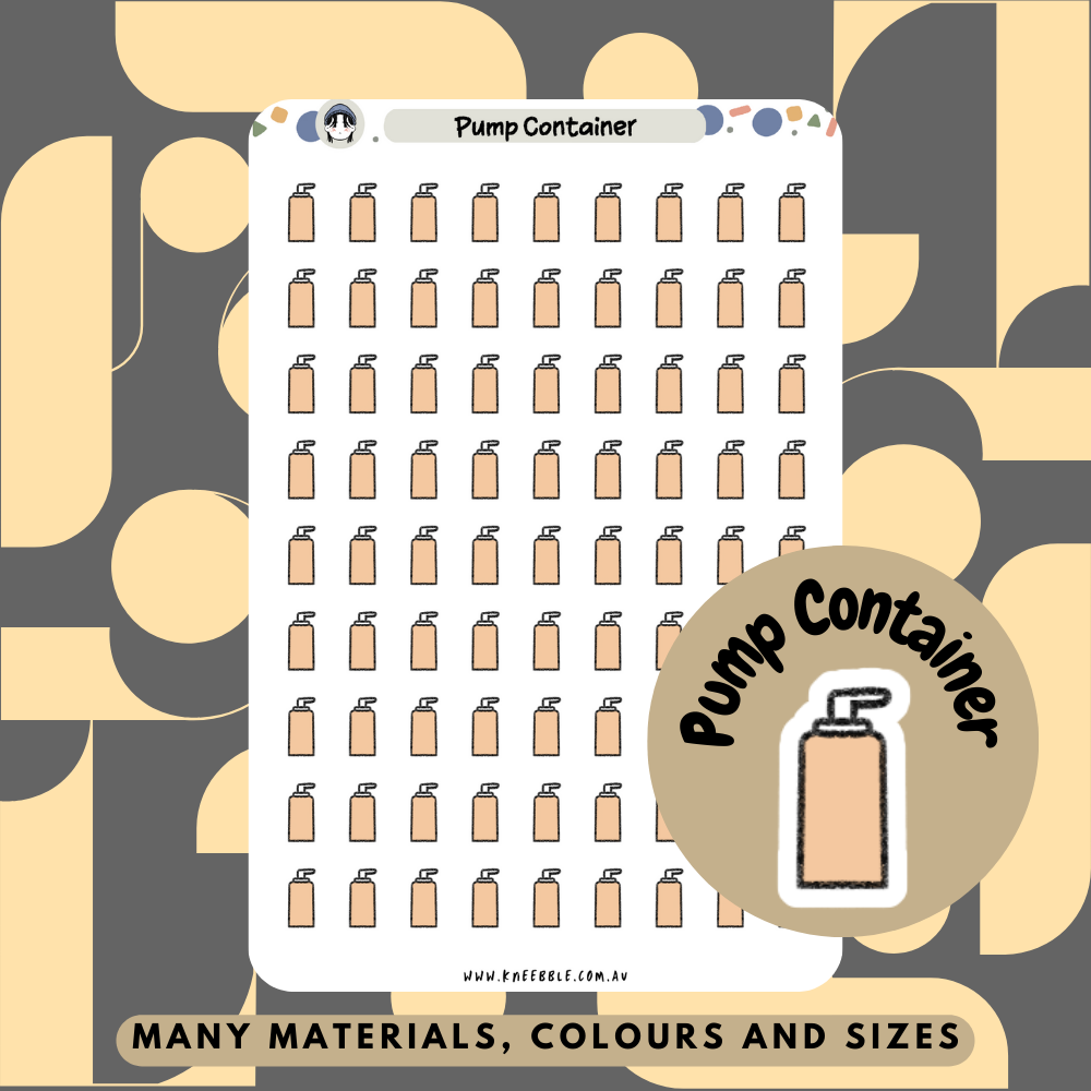 Pump Container Planner Stickers