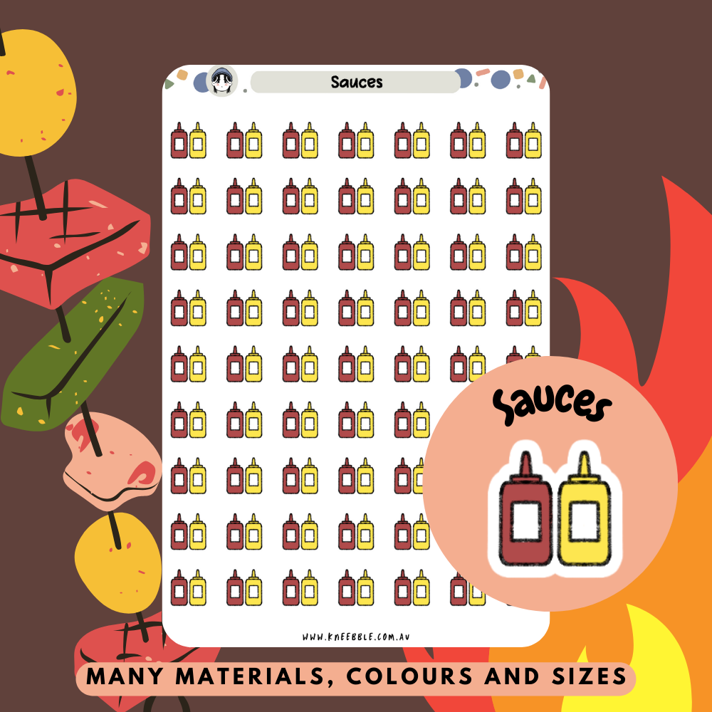 Sauce Bottles Planner Stickers