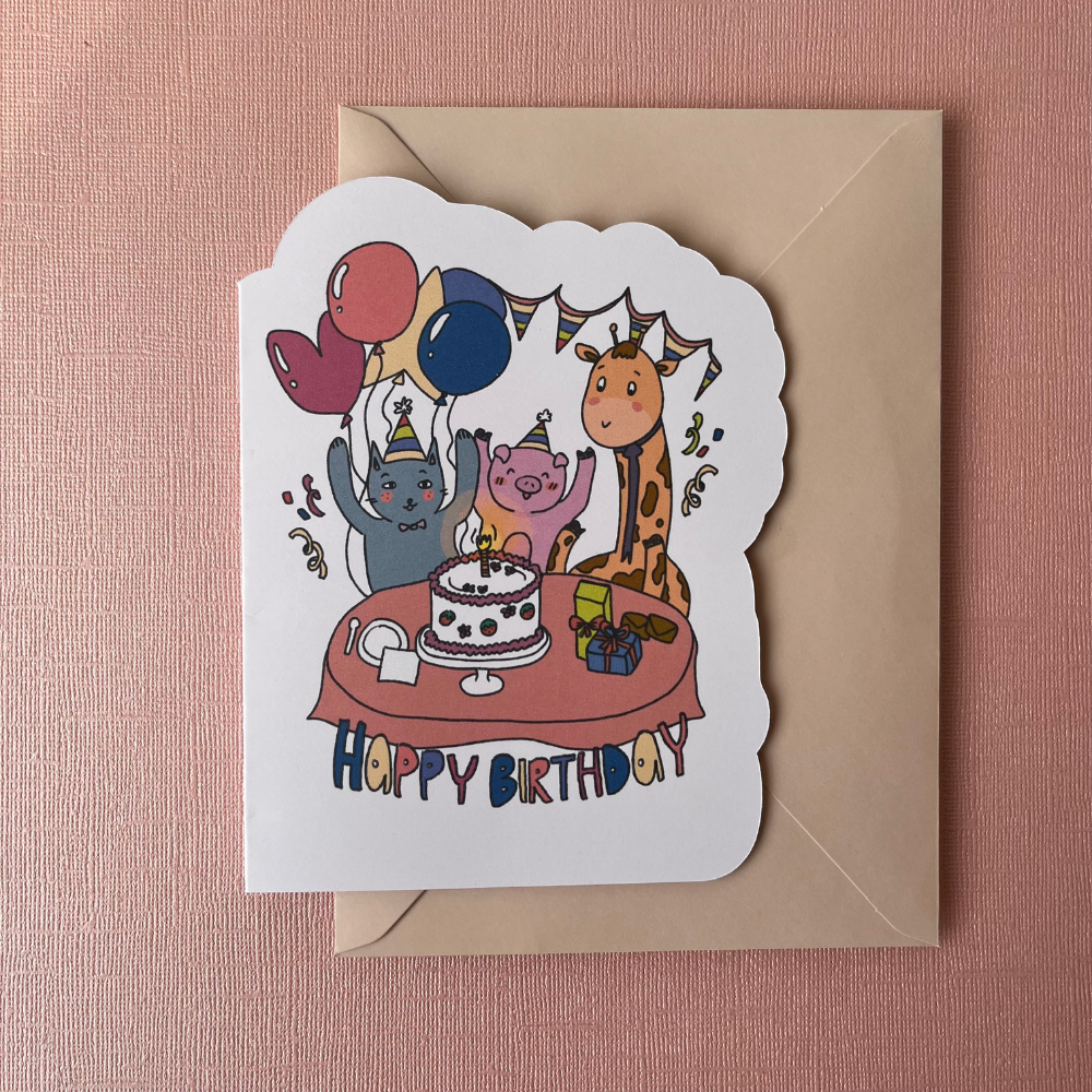 Animal Happy Birthday Card