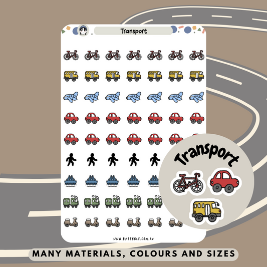 Transport Planner Stickers - Kneebble