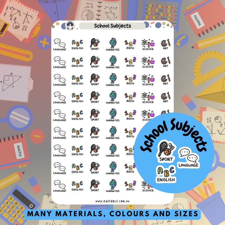 Kneebble: Handmade Mini Planner Stickers