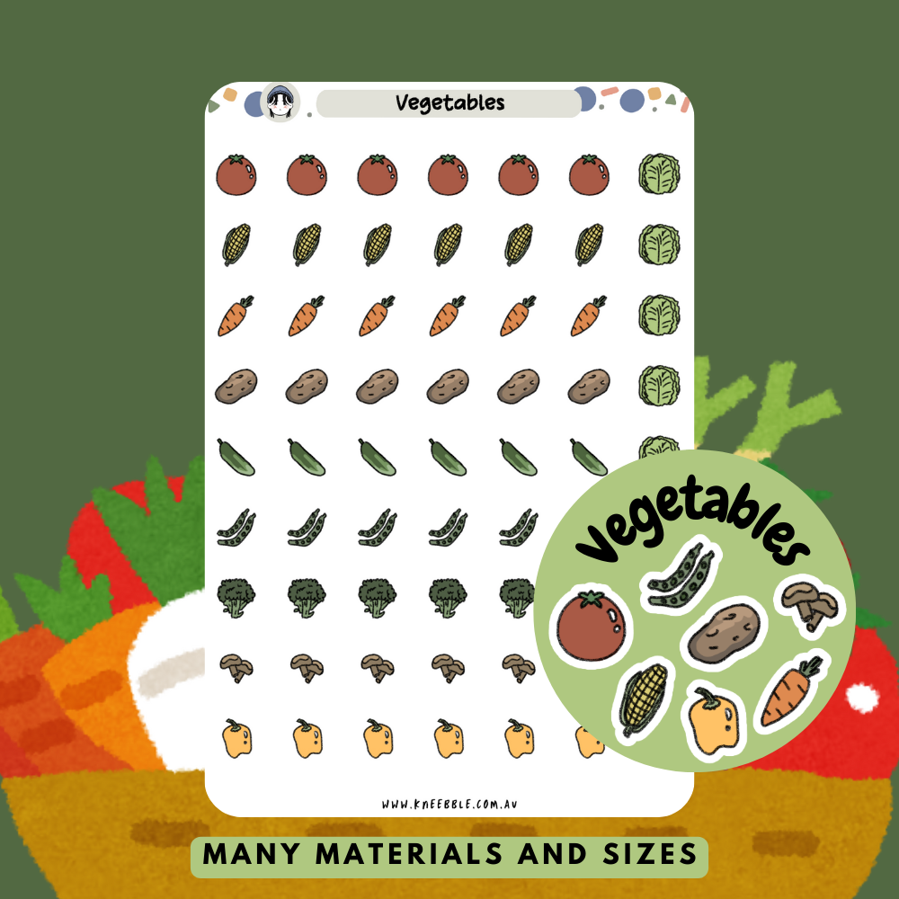 Vegetables Planner Stickers