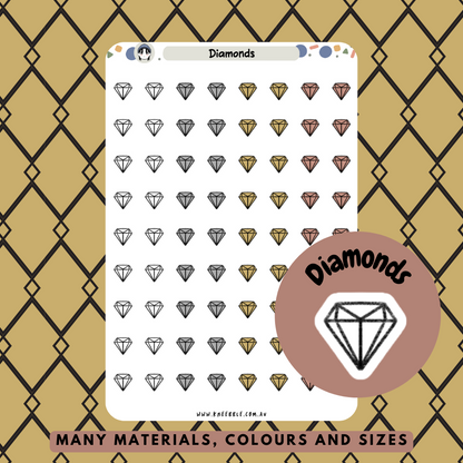 Diamonds Planner Stickers