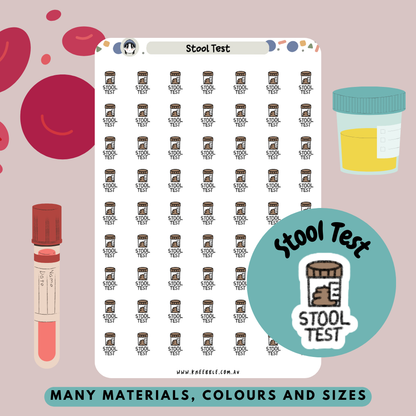 Stool Test Planner Stickers