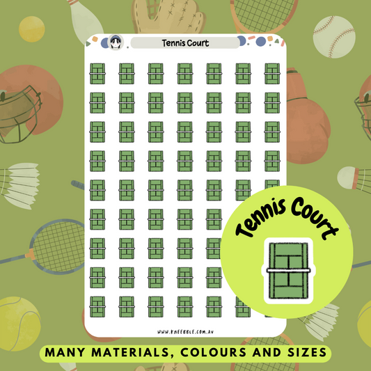 Tennis Court Planner Stickers - Kneebble