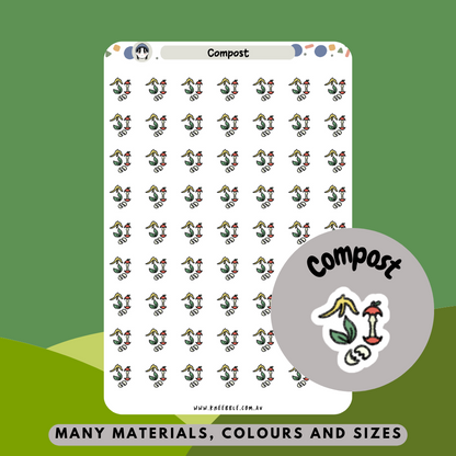 Compost Scraps Planner Stickers - Kneebble