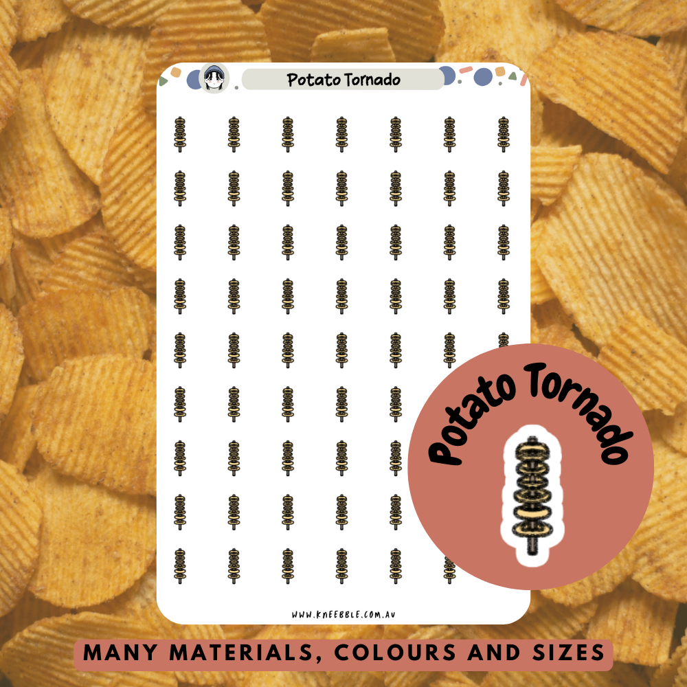 Potato Tornado Planner Stickers