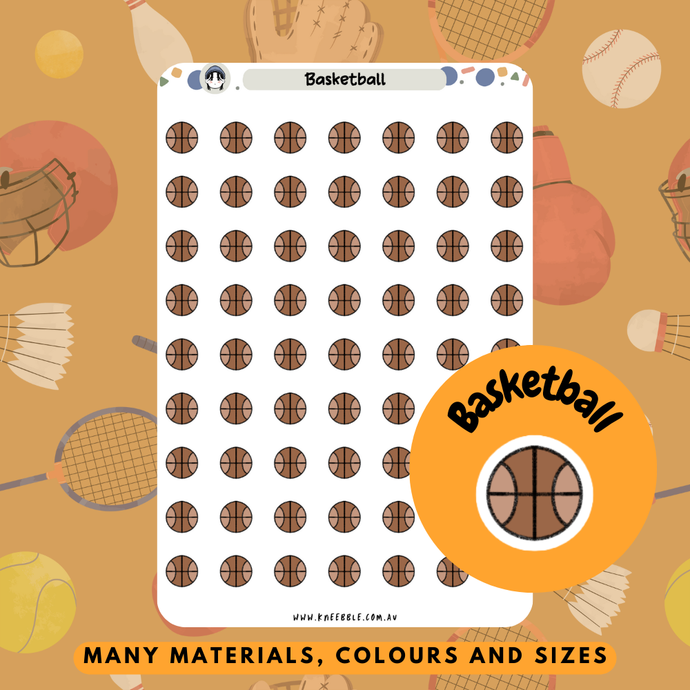 Basketball Planner Stickers - Kneebble