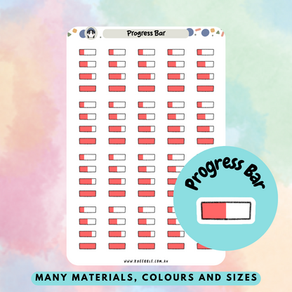 Progress Bar Planner Stickers - Kneebble