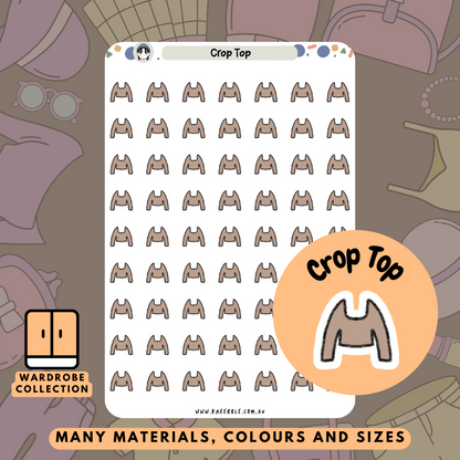 Crop Long Sleeve Top Shirts Planner Stickers