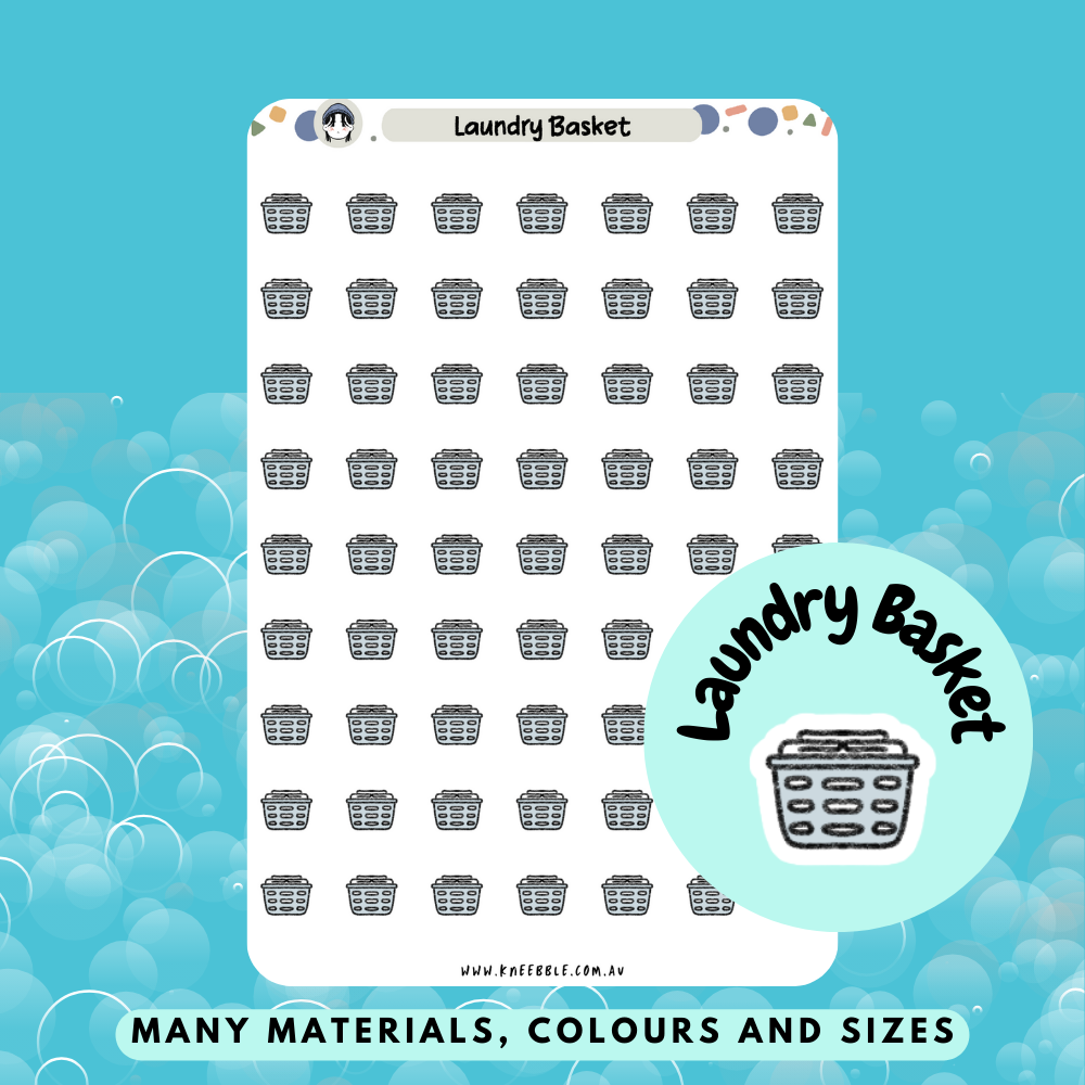 Laundry Basket Planner Stickers