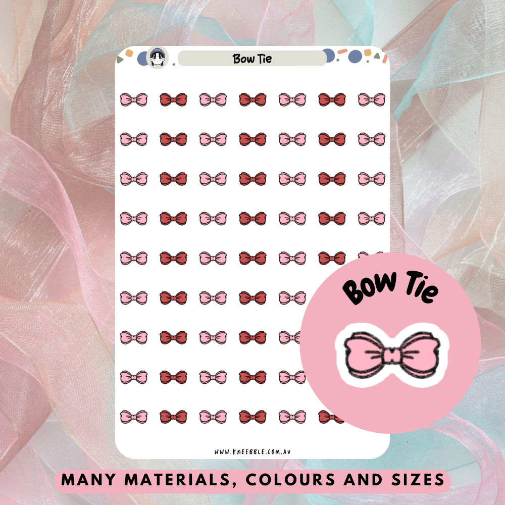 Bow Tie Planner Stickers - Kneebble