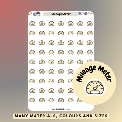 Mileage Meter Planner Stickers