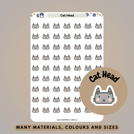 Cat Head Planner Stickers - Kneebble