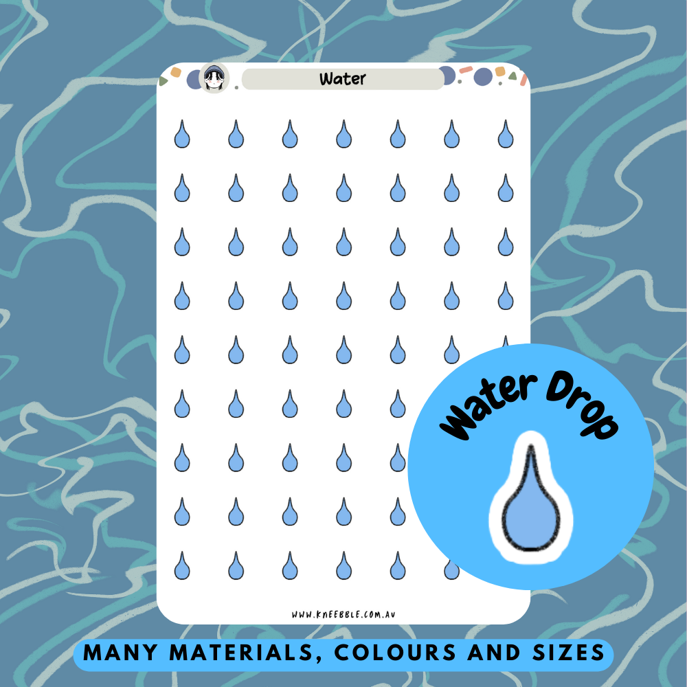 Water Droplet Planner Stickers